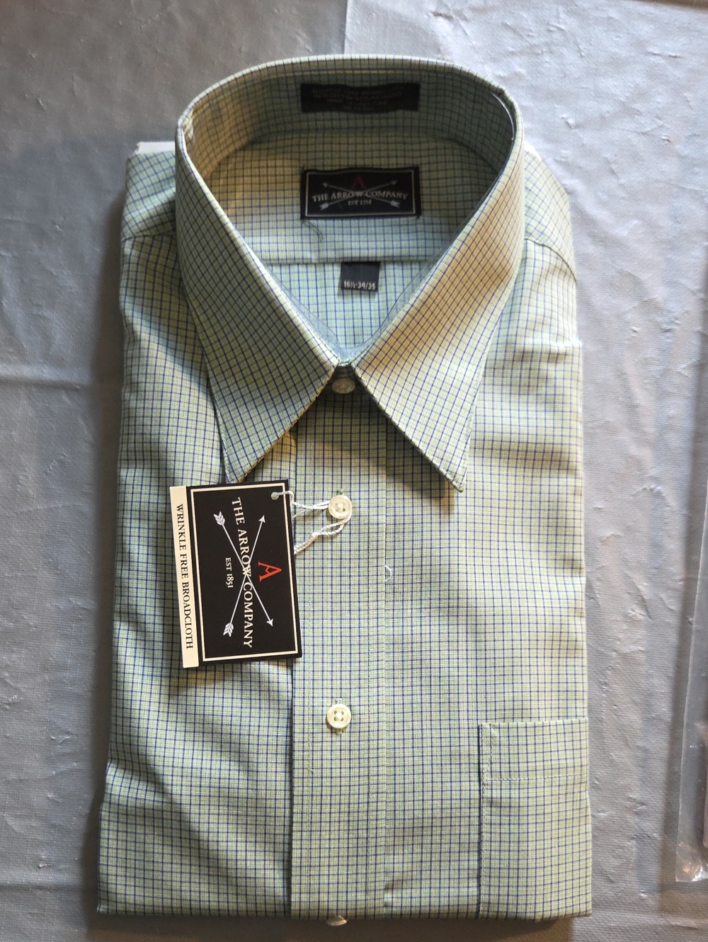Men's Green Check Dress Shirt